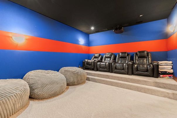 Home Theatre Room, Interior, Recessed Lighting, Theatre Room