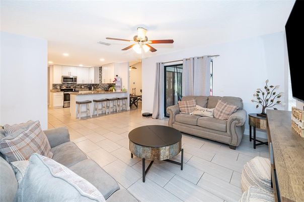 Interior, Kitchen, Living room, Recessed Lighting, Stainless Steel Appliances