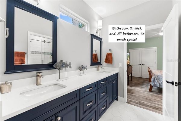 Bathroom, Dual Sink Vanities, Interior, Wood Texture Flooring