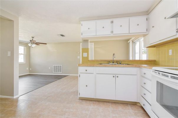 Interior, Kitchen, Wood Texture Flooring