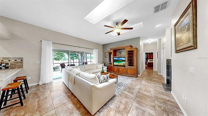 Interior, Living room, Recessed Lighting