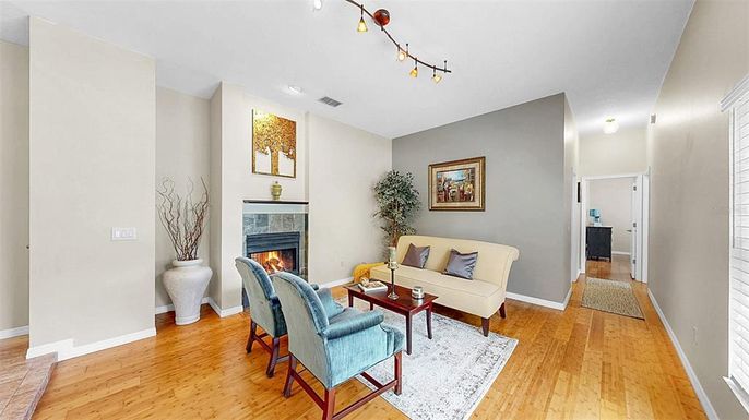 Fireplace, Interior, Living room, Wood Texture Flooring