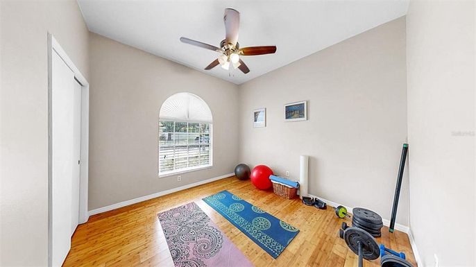 Fitness Equipment, Interior, Wood Texture Flooring