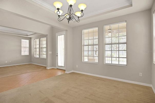 Chandelier, Empty room, Interior