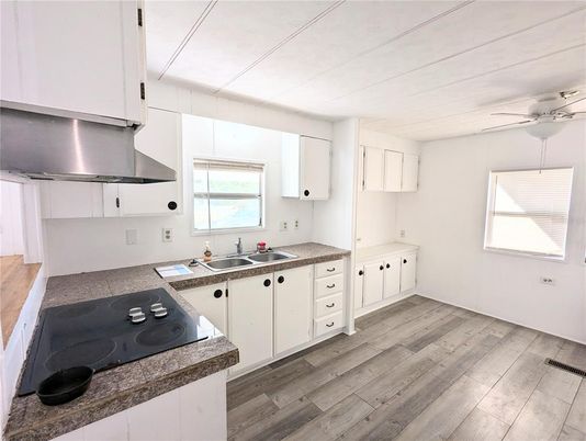 Interior, Kitchen, Wood Texture Flooring