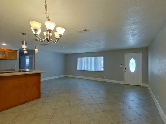 Chandelier, Empty room, Interior, Kitchen, Pendant Lights