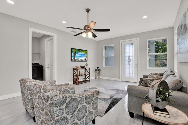 Interior, Living room, Marble, Recessed Lighting