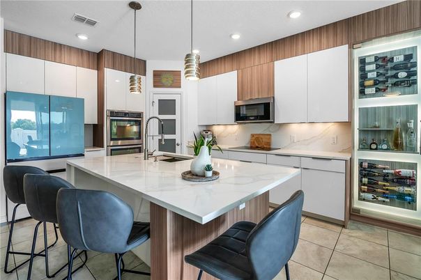 Interior, Kitchen, Pendant Lights, Recessed Lighting, Stainless Steel Appliances