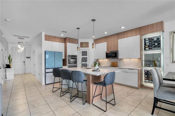 Interior, Kitchen, Pendant Lights, Recessed Lighting, Stainless Steel Appliances