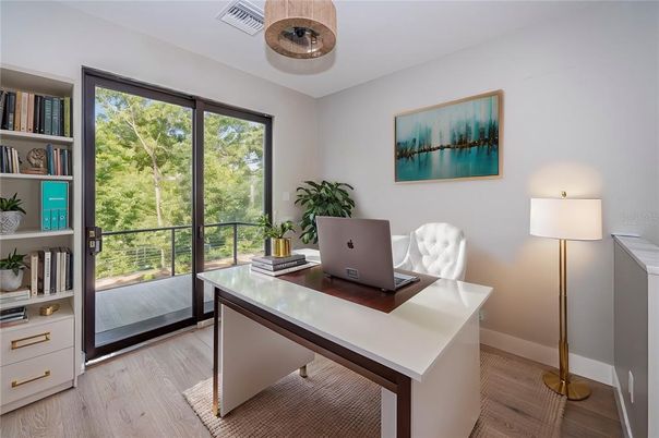 Home Office, Interior, Wood Texture Flooring