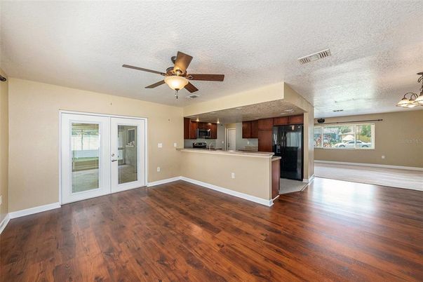 Empty room, Interior, Kitchen, Wood Texture Flooring
