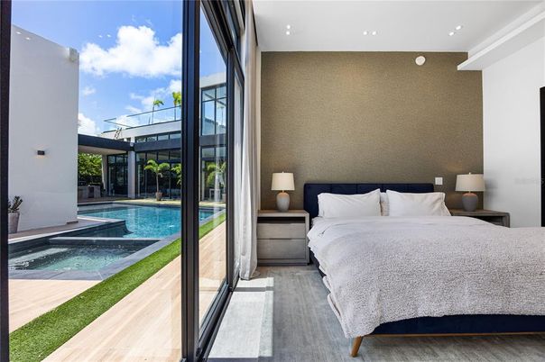 Bedroom, Interior, Pool, Recessed Lighting