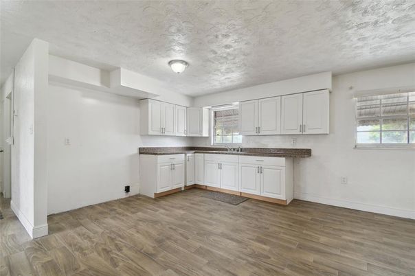 Empty room, Interior, Kitchen, Wood Texture Flooring