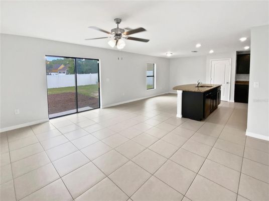Empty room, Interior, Kitchen, Recessed Lighting