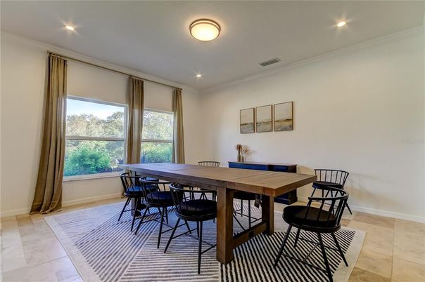 Dining room, Interior, Recessed Lighting