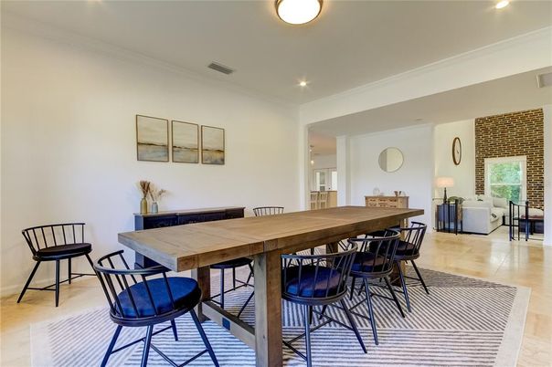 Dining room, Interior, Recessed Lighting