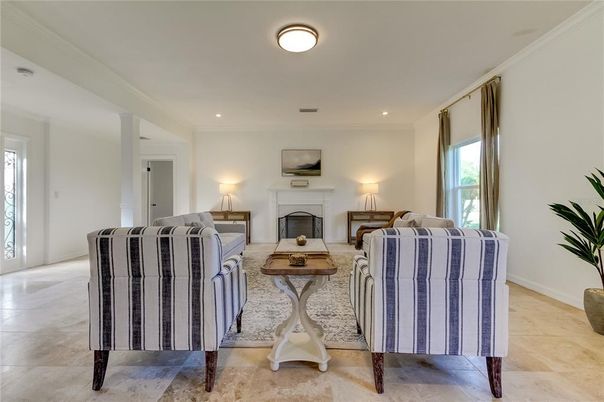 Fireplace, Interior, Living room, Recessed Lighting