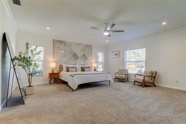 Bedroom, Interior, Recessed Lighting
