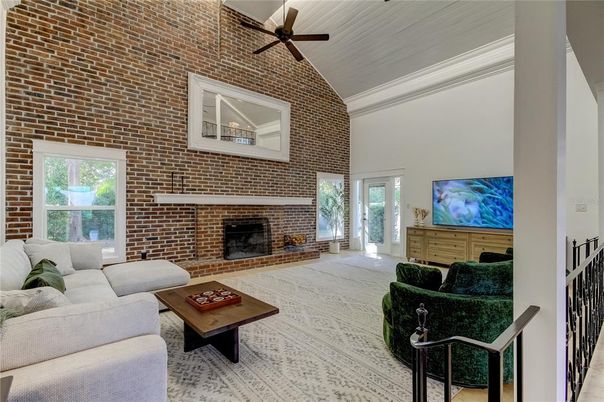 Fireplace, Interior, Living room, Stone Walls