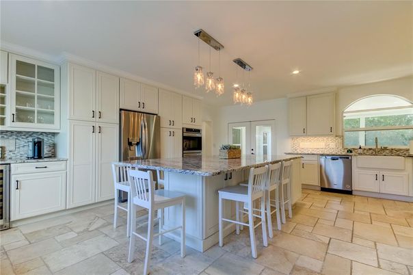 Interior, Kitchen, Pendant Lights, Recessed Lighting, Stainless Steel Appliances