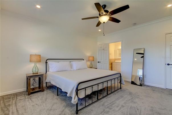 Bedroom, Interior, Recessed Lighting