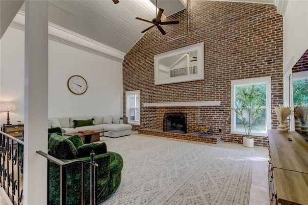 Fireplace, Interior, Living room, Stone Walls