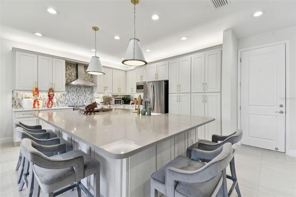 Interior, Kitchen, Pendant Lights, Recessed Lighting, Stainless Steel Appliances