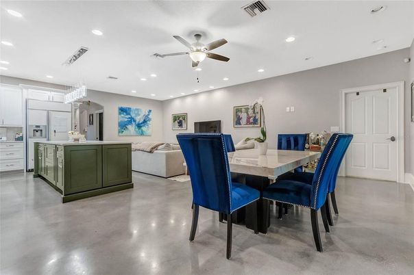 Chandelier, Dining room, Interior, Kitchen, Recessed Lighting