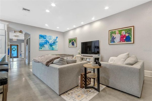 Interior, Living room, Recessed Lighting