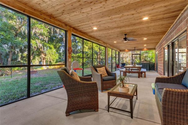 Dining room, Interior, Living room, Recessed Lighting, Sun Room, Wooden Ceilings