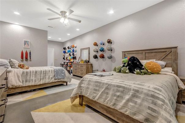 Bedroom, Interior, Recessed Lighting