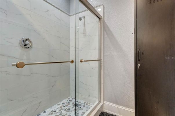 Bathroom, Glass Shower, Interior, Marble Walls