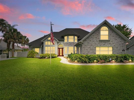 Backyard, Exterior, Facade, Brick Traditional