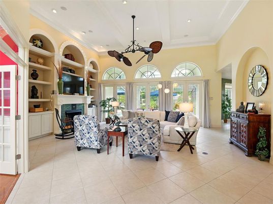 Fireplace, Interior, Living room, Pendant Lights, Recessed Lighting