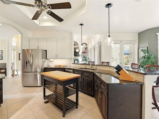 Interior, Kitchen, Pendant Lights, Recessed Lighting, Stainless Steel Appliances