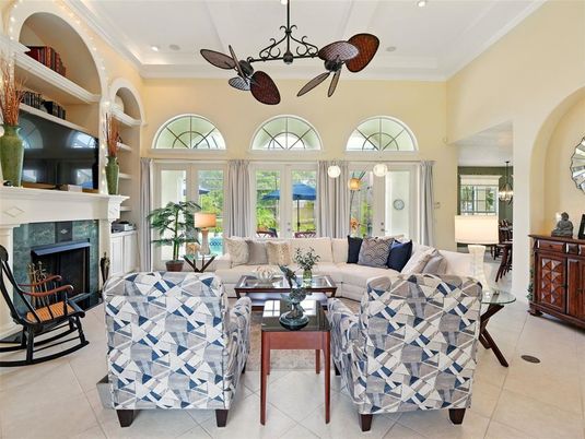 Fireplace, Interior, Living room, Recessed Lighting