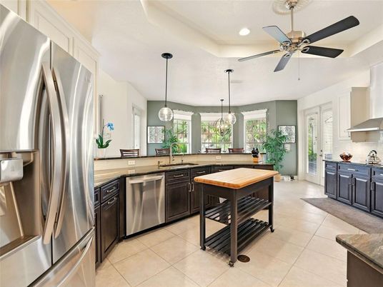Interior, Kitchen, Pendant Lights, Recessed Lighting, Stainless Steel Appliances