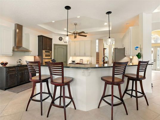 Interior, Kitchen, Pendant Lights, Recessed Lighting, Stainless Steel Appliances