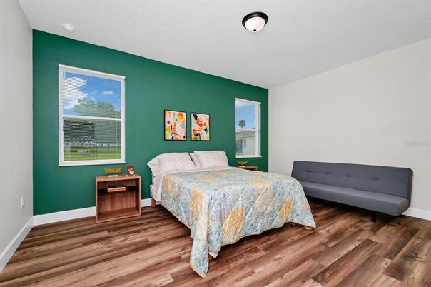 Bedroom, Interior, Wood Texture Flooring