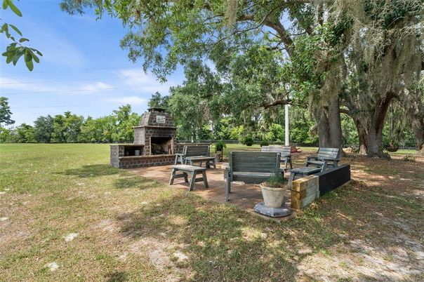 Backyard, Exterior, Fireplace
