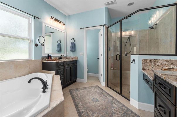 Bathroom, Dual Sink Vanities, Glass Shower, Interior