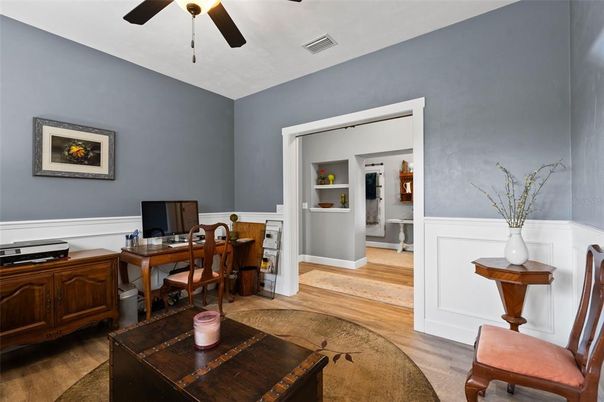 Home Office, Interior, Wood Texture Flooring