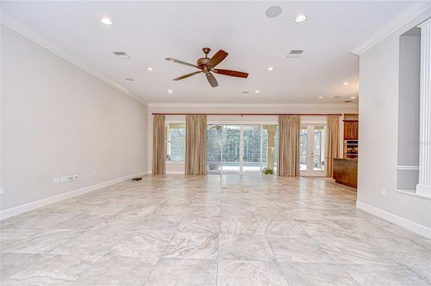 Empty room, Interior, Recessed Lighting