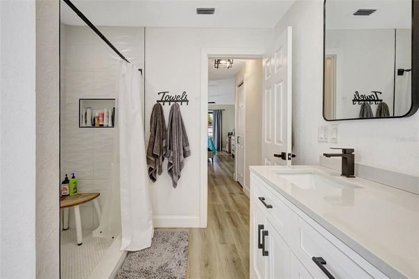 Bathroom, Interior, Wood Texture Flooring