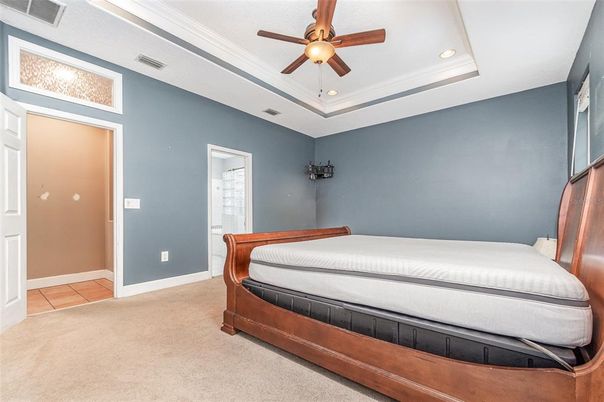Bedroom, Interior, Recessed Lighting