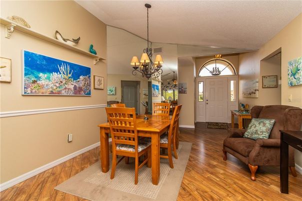 Chandelier, Dining room, Interior, Pendant Lights, Wood Texture Flooring