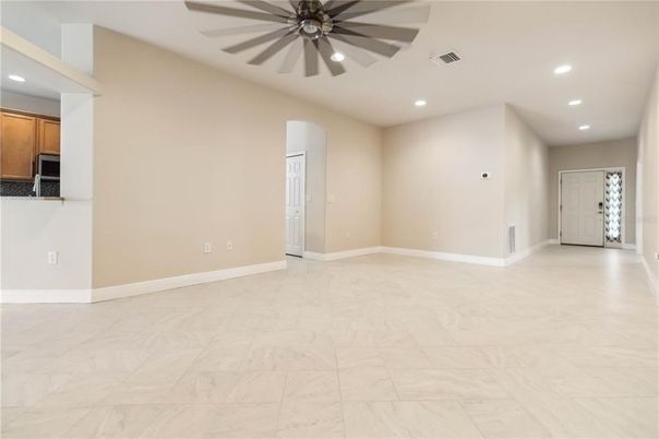 Empty room, Interior, Marble, Recessed Lighting