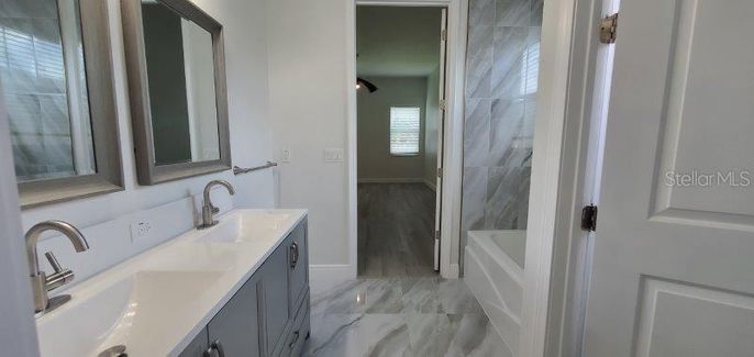 Bathroom, Dual Sink Vanities, Interior, Marble