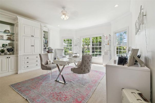 Home Office, Interior, Recessed Lighting