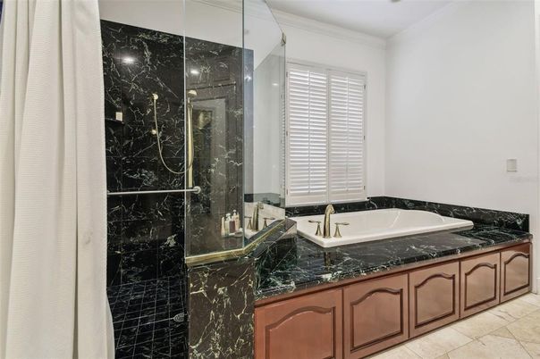 Bathroom, Glass Shower, Interior, Marble Walls